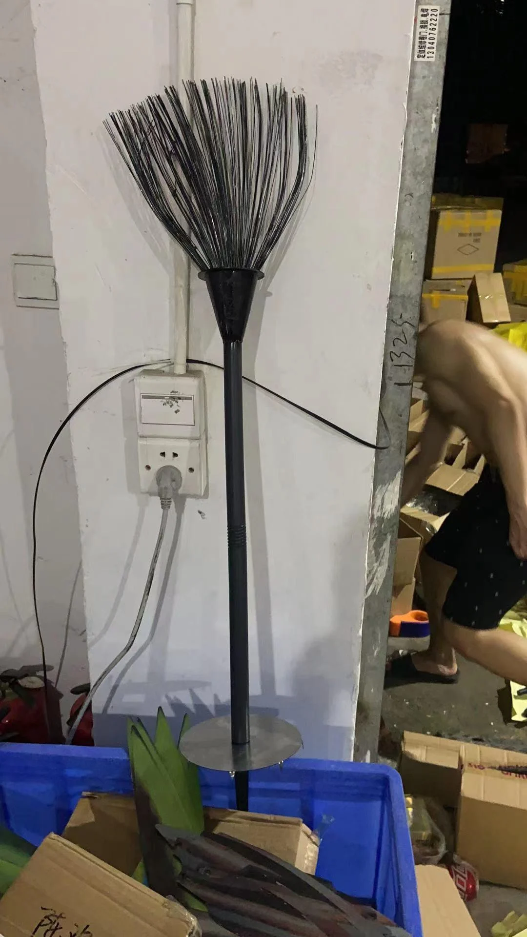 Halloween Pre-lit Broom Venue Decoration Props -  - #tag1#