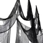 Halloween Props Haunted House Theme Horror Decorationold Tattered Cloth Pendant Black Gauze tag1