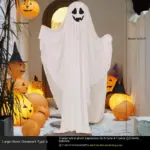 Halloween Props Luminous White Ghost Outdoor Decoration Ornaments tag1