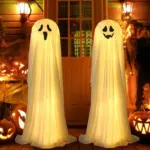 Halloween Props Luminous White Ghost Outdoor Decoration Ornaments tag1