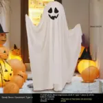 Halloween Props Luminous White Ghost Outdoor Decoration Ornaments tag1