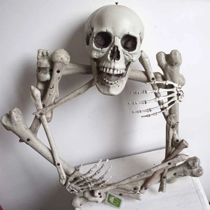 Halloween Props Plastic Skull Skeleton Garland -  - #tag1#