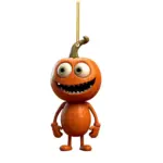 Halloween Pumpkin Automobile Hanging Ornament tag1