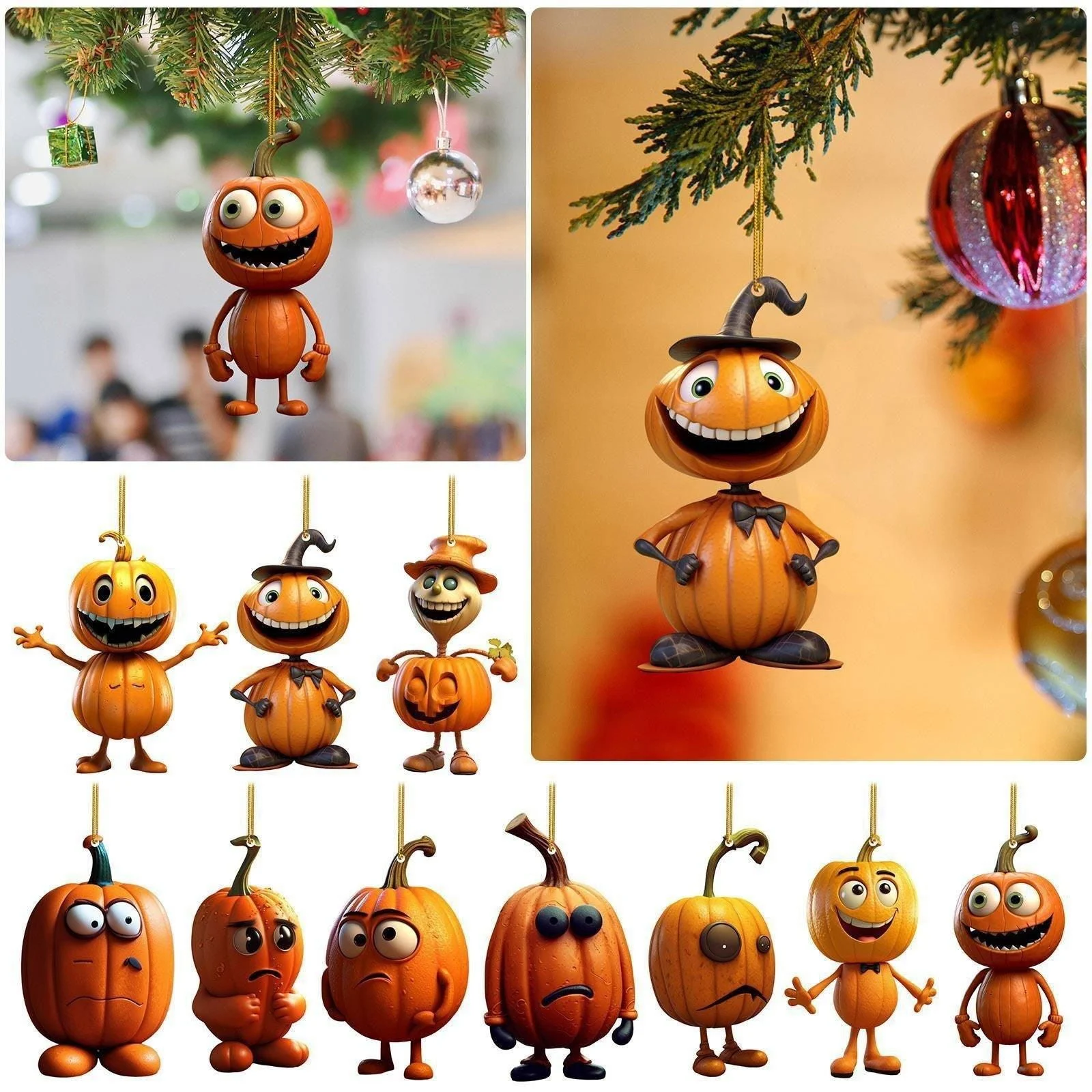 Halloween Pumpkin Automobile Hanging Ornament -  - #tag1#