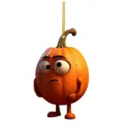 Halloween Pumpkin Automobile Hanging Ornament tag1