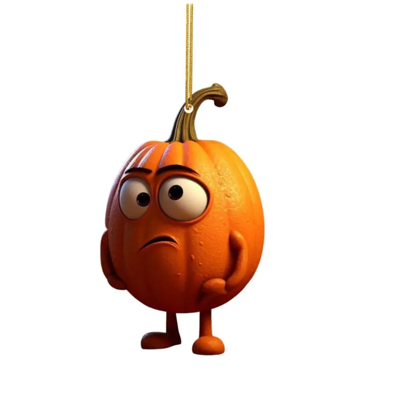 Halloween Pumpkin Automobile Hanging Ornament tag1