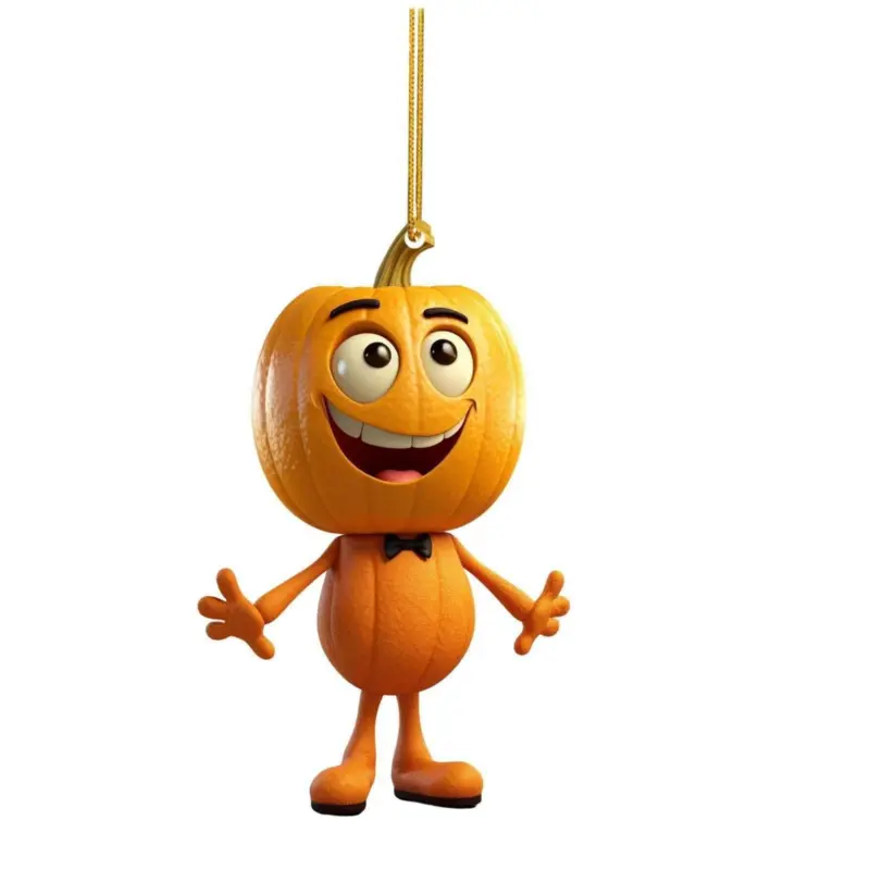 Halloween Pumpkin Automobile Hanging Ornament tag1