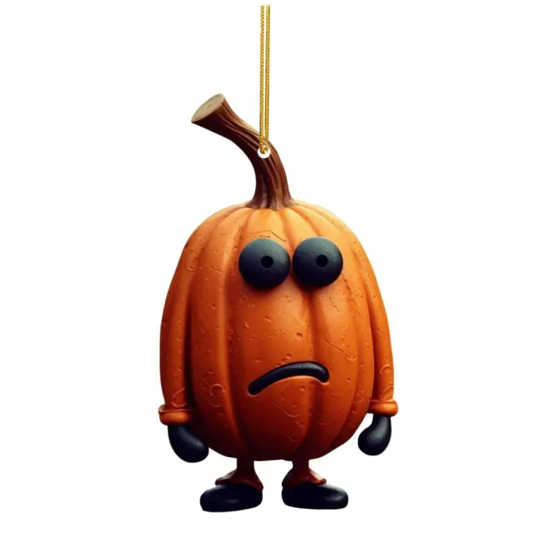 Halloween Pumpkin Automobile Hanging Ornament tag1