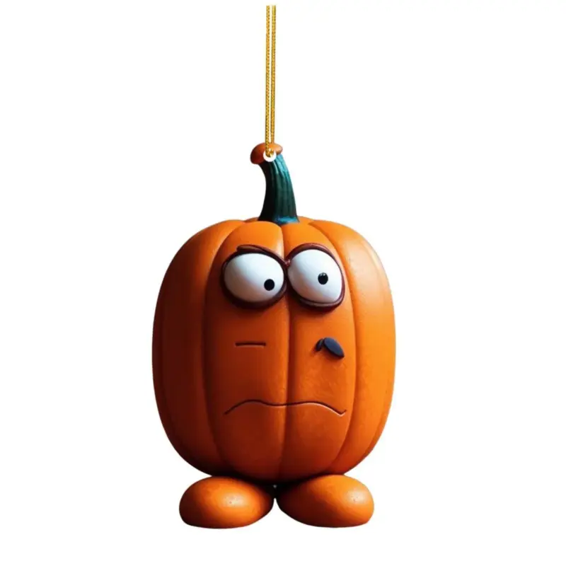 Halloween Pumpkin Automobile Hanging Ornament tag1
