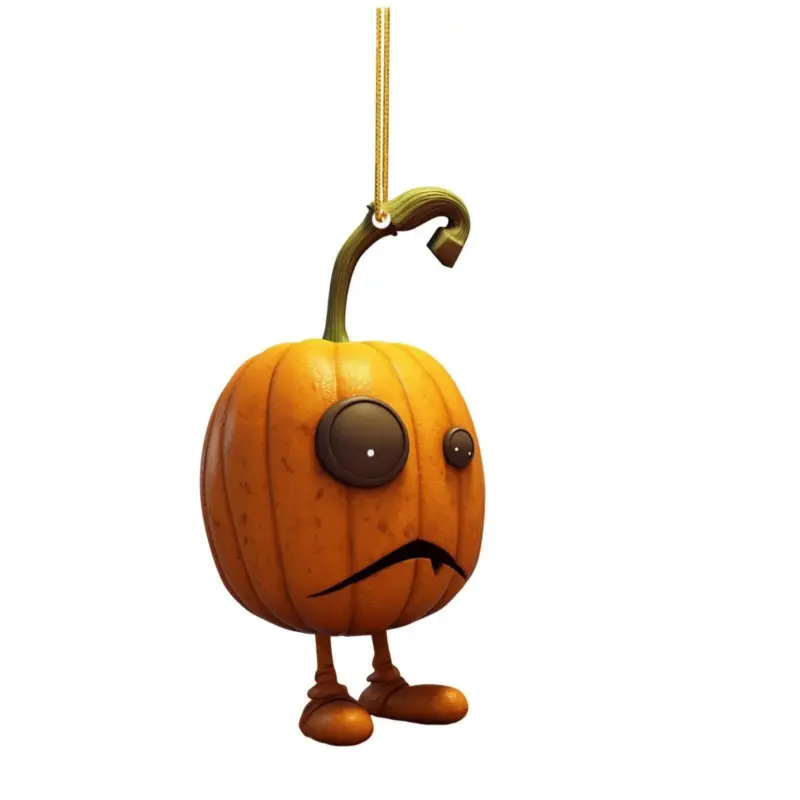 Halloween Pumpkin Automobile Hanging Ornament tag1