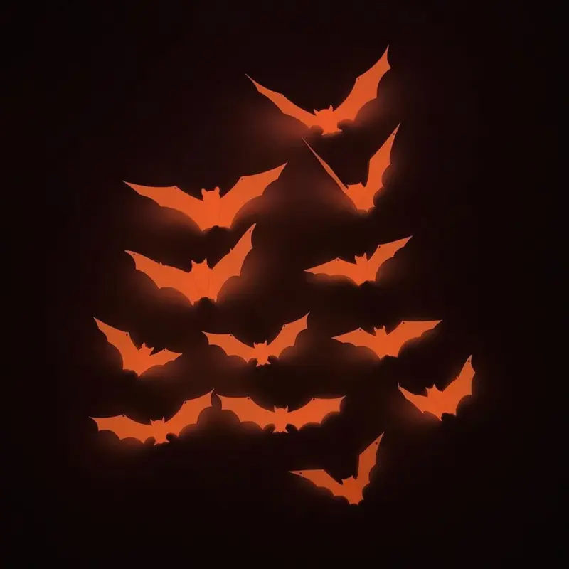 Halloween Pumpkin Bat Shape Craft Hanging Decoration tag1