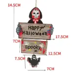 Halloween Pumpkin Bat Shape Craft Hanging Decoration tag1