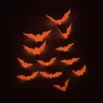 Halloween Pumpkin Bat Shape Craft Hanging Decoration tag1
