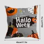 Halloween Pumpkin Castle Pillow Cover tag1