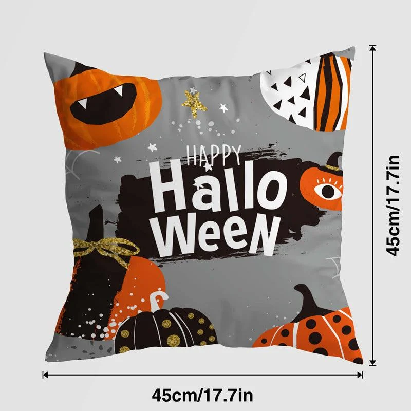 Halloween Pumpkin Castle Pillow Cover -  - #tag1#