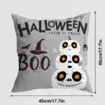 Halloween Pumpkin Castle Pillow Cover tag1
