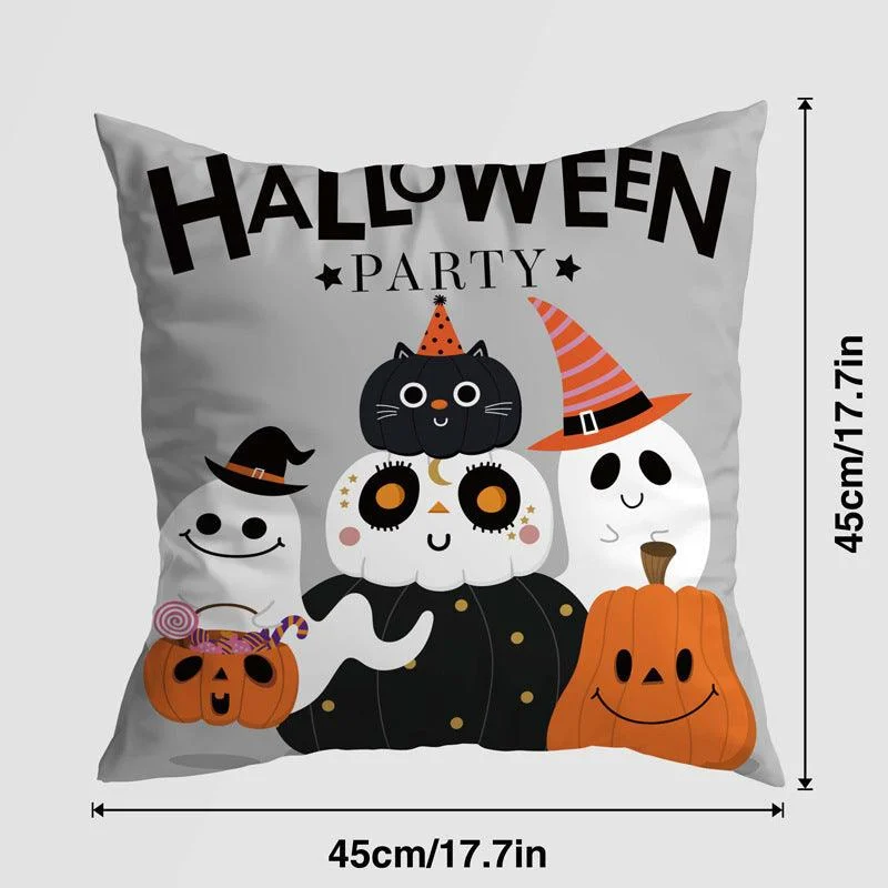 Halloween Pumpkin Castle Pillow Cover -  - #tag1#