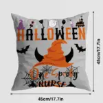 Halloween Pumpkin Castle Pillow Cover tag1