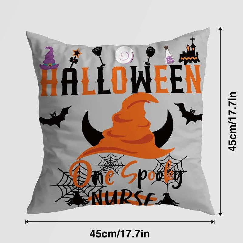 Halloween Pumpkin Castle Pillow Cover -  - #tag1#