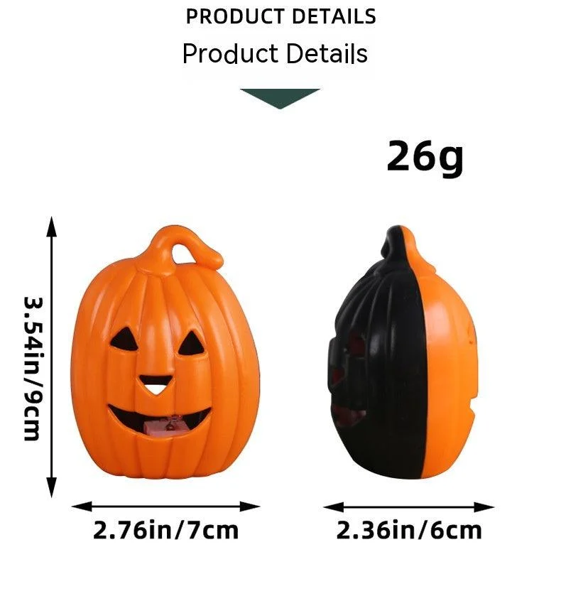 Halloween Pumpkin Decoration Children's Portable Lamp Cage Luminous Bucket Props -  - #tag1#