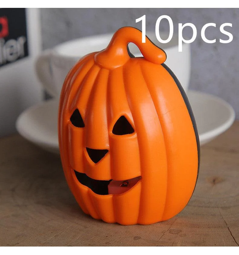 Halloween Pumpkin Decoration Children's Portable Lamp Cage Luminous Bucket Props -  - #tag1#
