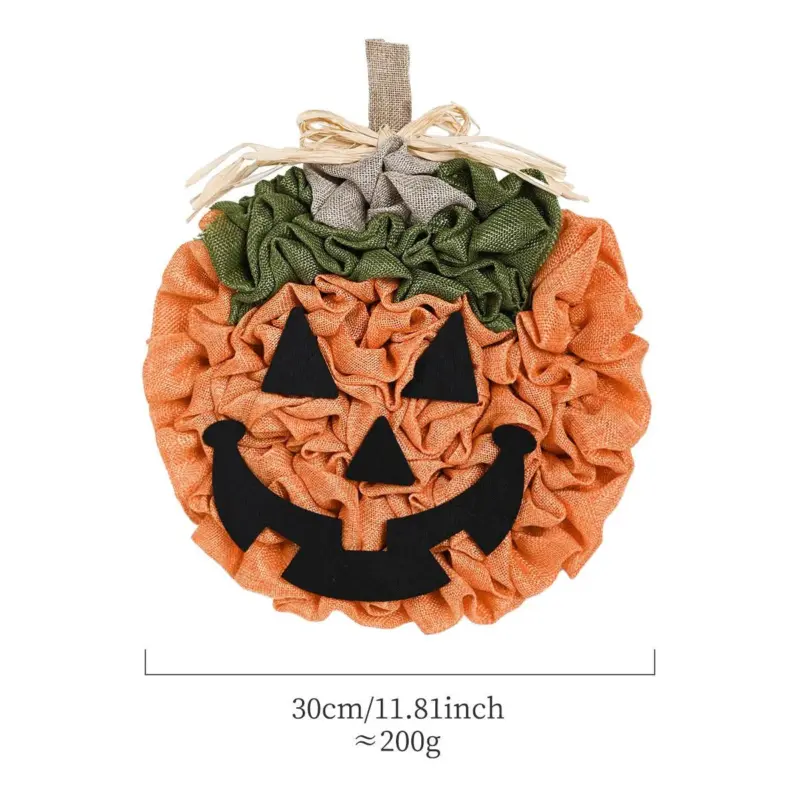 Halloween Pumpkin Garland Hand woven Party Layout Props Pendant tag1