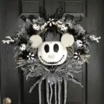 Halloween Pumpkin Head Wreath Door Decoration Hanging Flower Ring Day Decoration tag1