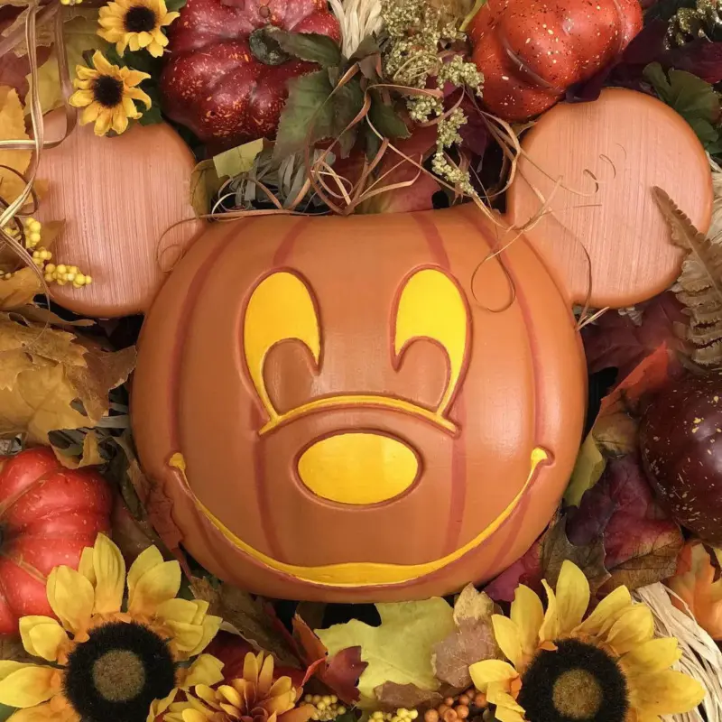 Halloween Pumpkin Head Wreath Door Decoration Hanging Flower Ring Day Decoration tag1