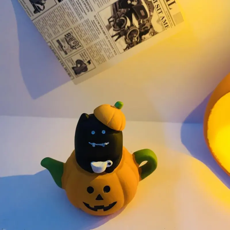 Halloween Pumpkin House Fashion Play Doll Gift Table Decorative Ornaments tag1