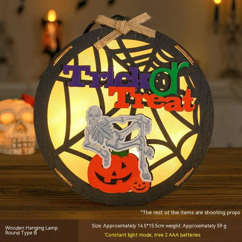 Halloween Pumpkin Lamp Children's Portable Lantern Luminous Ornaments Kindergarten Scene Decorative Ornaments Desktop -  - #tag1#