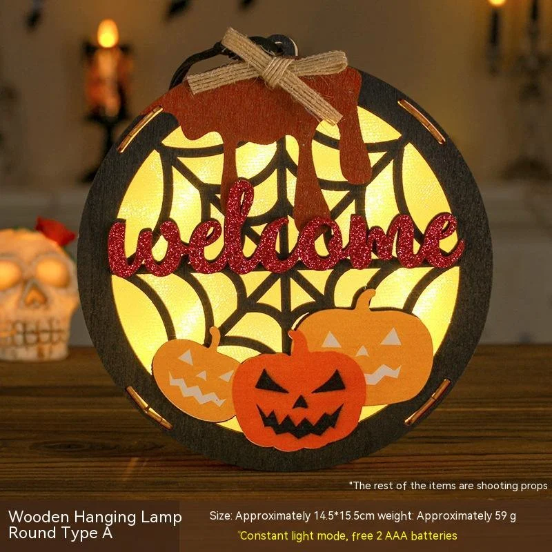 Halloween Pumpkin Lamp Children's Portable Lantern Luminous Ornaments Kindergarten Scene Decorative Ornaments Desktop -  - #tag1#