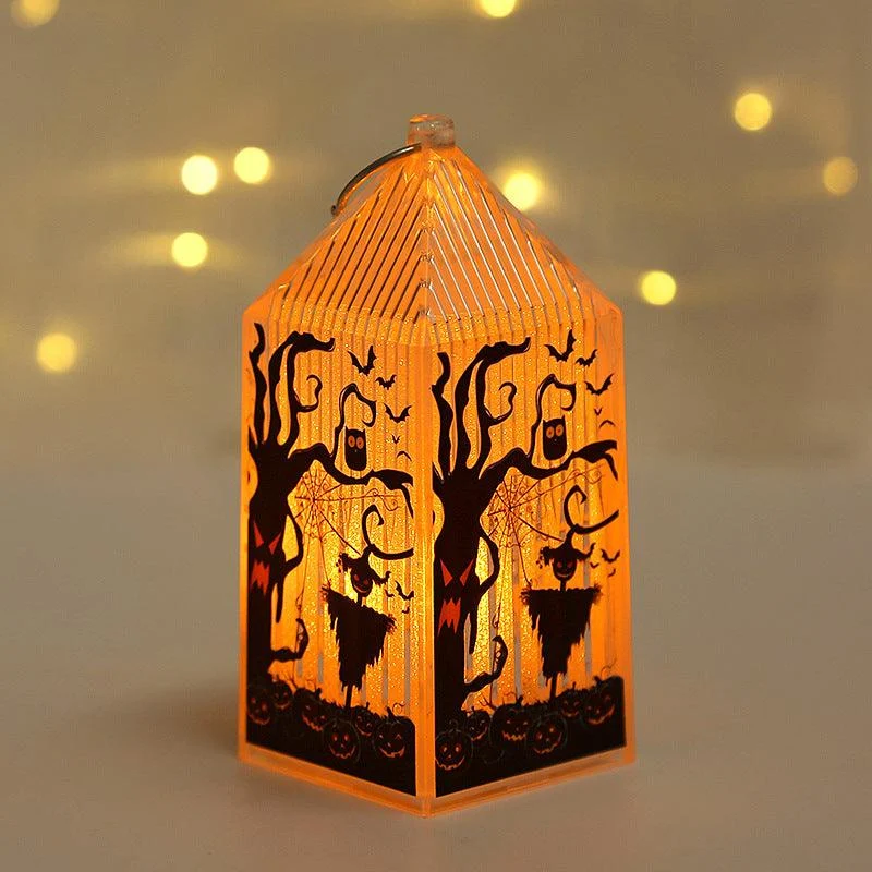 Halloween Pumpkin Lamp Decorations Children's Portable Small Night Lamp Cage Desktop Decoration Layout Props -  - #tag1#