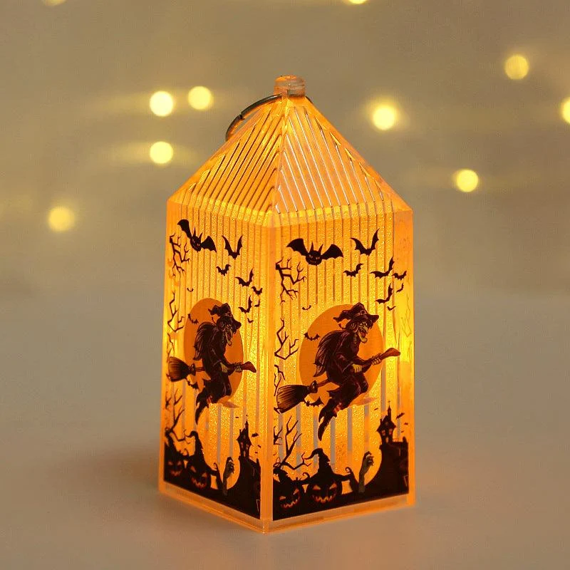 Halloween Pumpkin Lamp Decorations Children's Portable Small Night Lamp Cage Desktop Decoration Layout Props -  - #tag1#