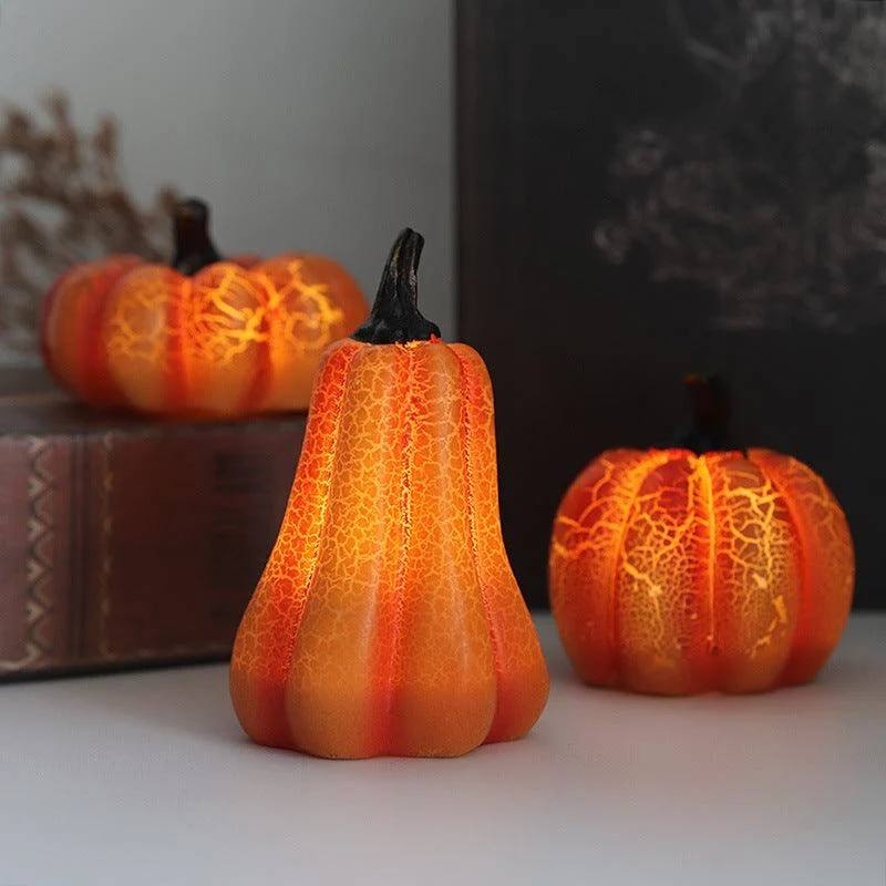 Halloween Pumpkin Lantern Simulation Pumpkin LED Candle Lamp -  - #tag1#