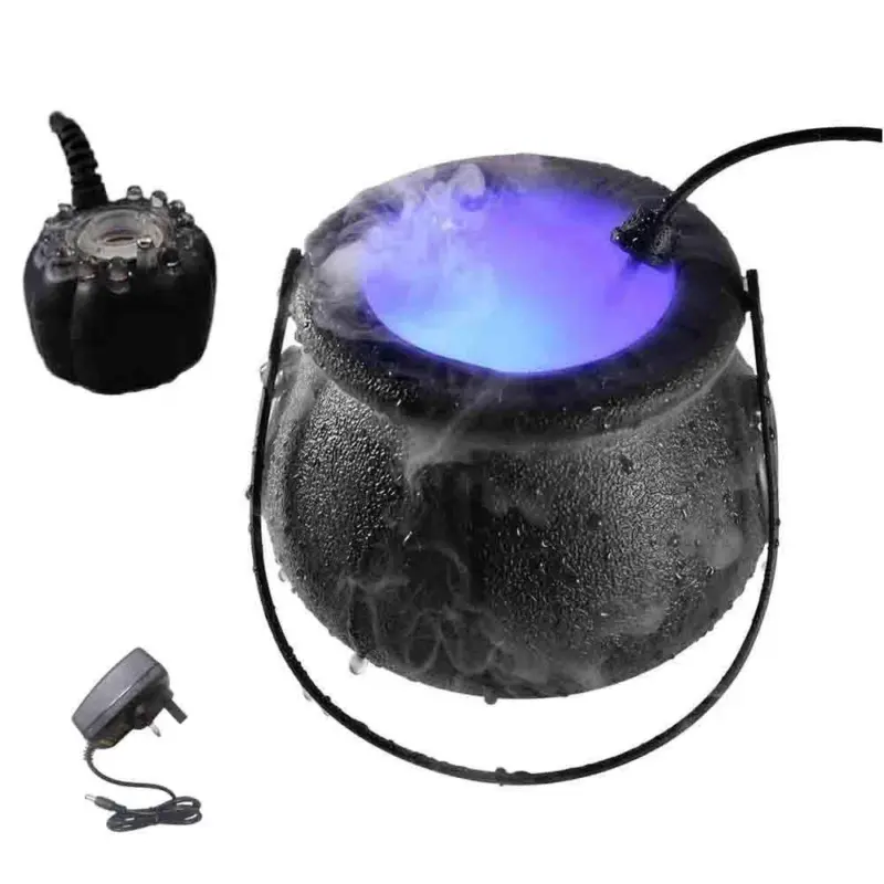 Halloween Pumpkin Smoke Witch Bucket Color Changing Lights tag1