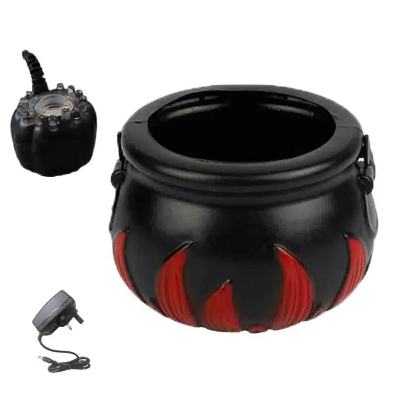 Halloween Pumpkin Smoke Witch Bucket Color Changing Lights tag1