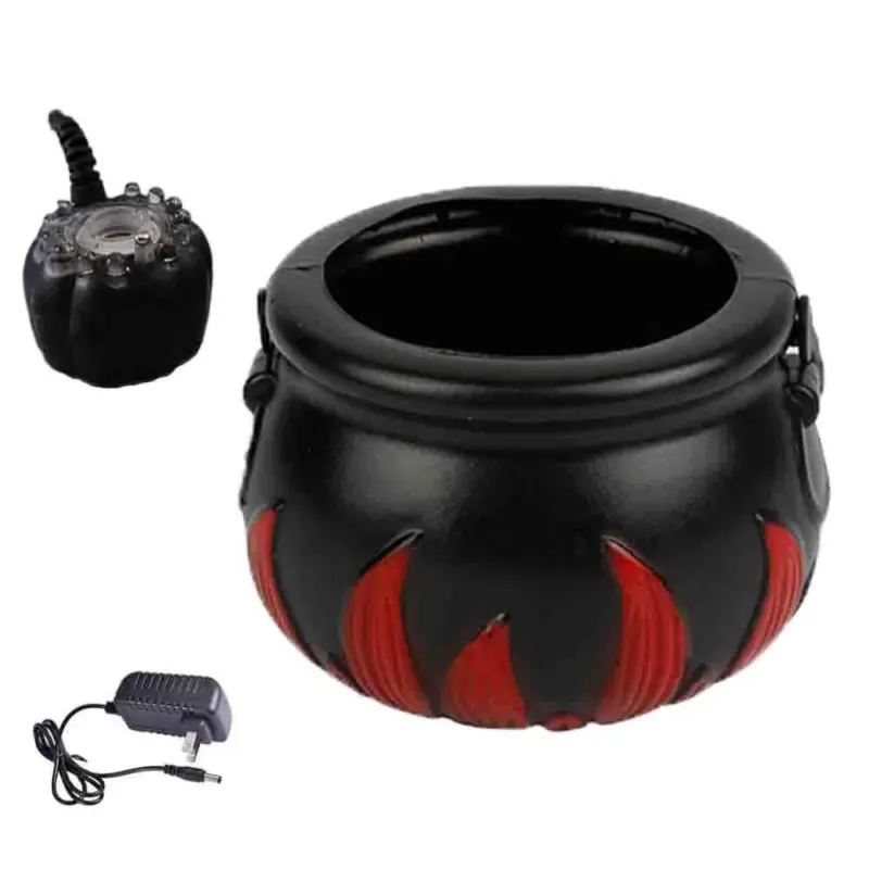 Halloween Pumpkin Smoke Witch Bucket Color Changing Lights tag1