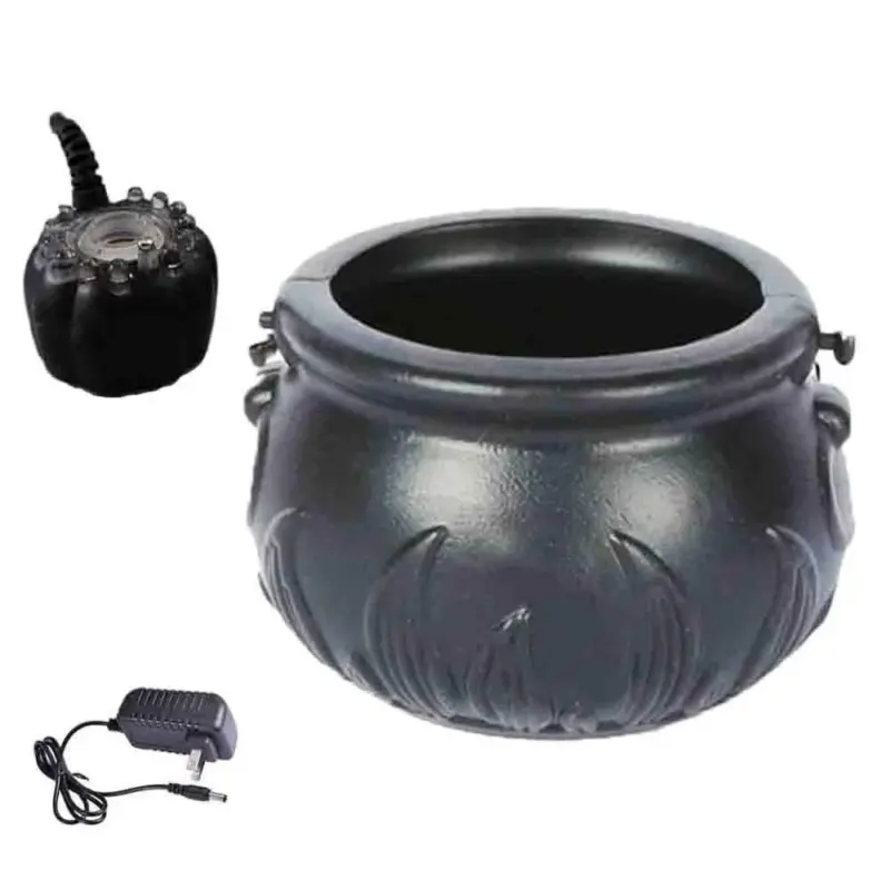 Halloween Pumpkin Smoke Witch Bucket Color Changing Lights tag1