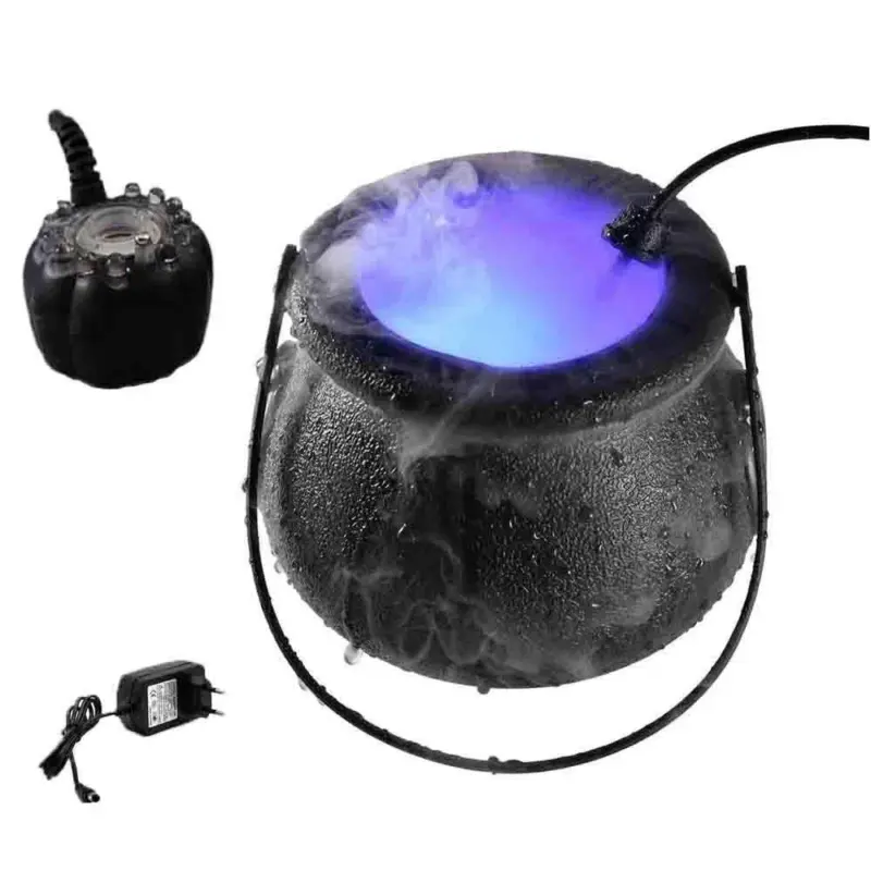 Halloween Pumpkin Smoke Witch Bucket Color Changing Lights tag1