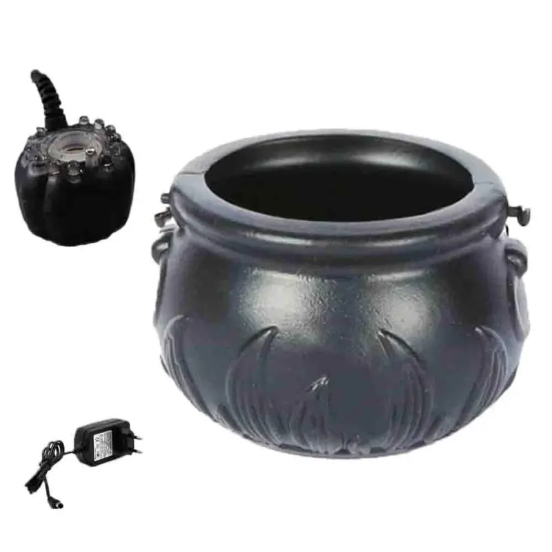 Halloween Pumpkin Smoke Witch Bucket Color Changing Lights tag1