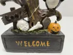 Halloween Pumpkin Tree Colorful Lights Funny Ghost Tree Ornament tag1