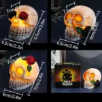 Halloween Resin Skull LED Night Light Decorative Light tag1