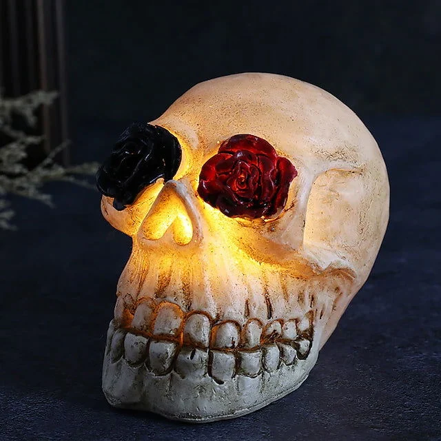 Halloween Resin Skull LED Night Light Decorative Light -  - #tag1#