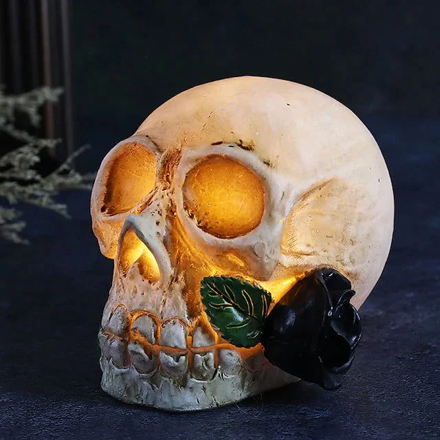 Halloween Resin Skull LED Night Light Decorative Light -  - #tag1#