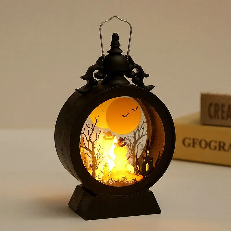 Halloween Retro Candle Portable Storm Lantern -  - #tag1#