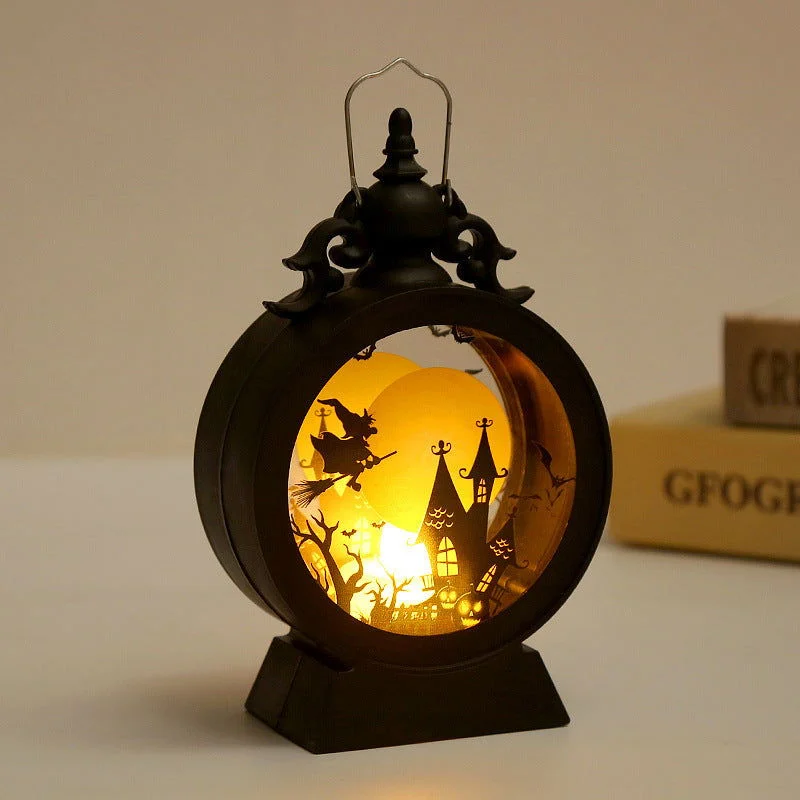 Halloween Retro Candle Portable Storm Lantern -  - #tag1#