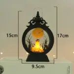 Halloween Retro Candle Portable Storm Lantern tag1