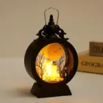Halloween Retro Candle Portable Storm Lantern tag1