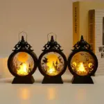 Halloween Retro Candle Portable Storm Lantern tag1