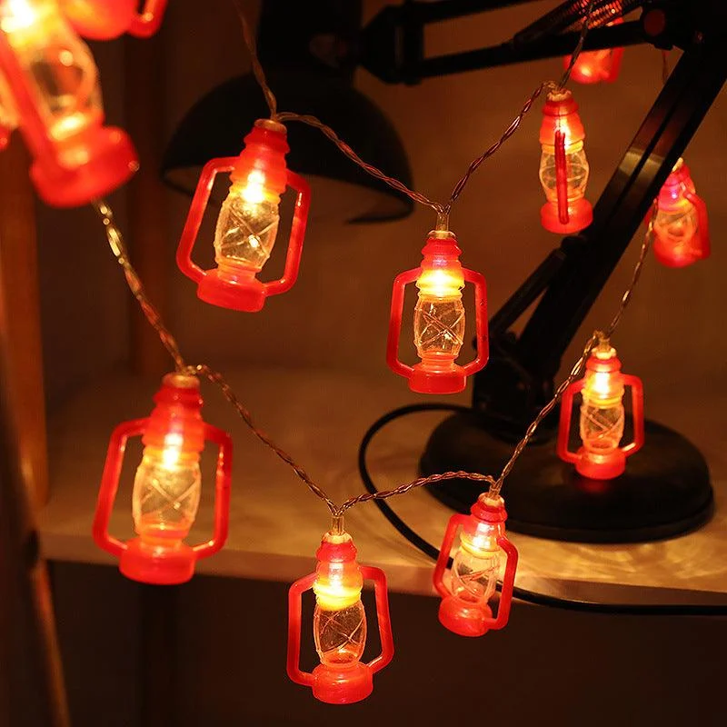 Halloween Retro Kerosene Lamp Style Holiday Room Decorative String Lights -  - #tag1#